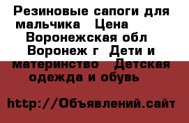 Резиновые сапоги для мальчика › Цена ­ 600 - Воронежская обл., Воронеж г. Дети и материнство » Детская одежда и обувь   